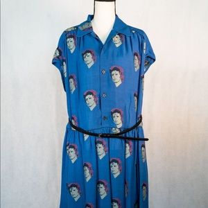 Undercover Jun Takashi David Bowie print dress